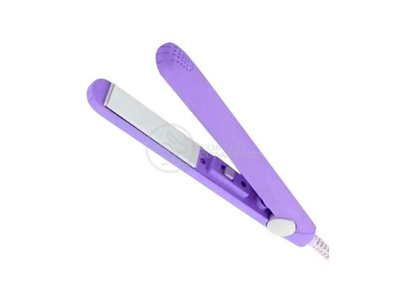 Mini Chapinha Prancha Portátil Bolsa para Cabelo 17cm - Roxo - Aquilae