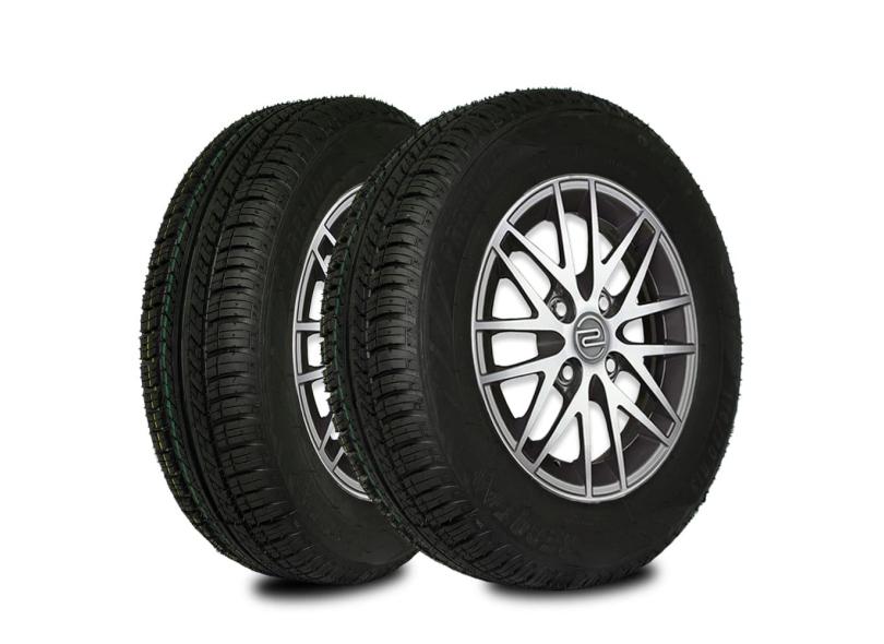 Jogo 2 Pneus 185/70R13 Remold Aro 13 Remoldado