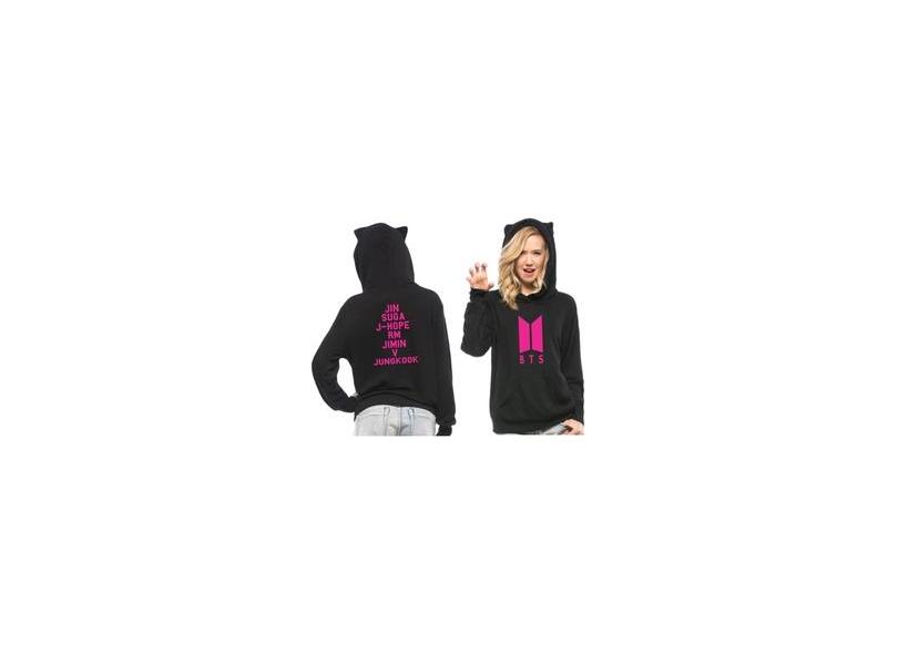 Moletom Feminino Kpop BTS ER_041 - Canguru Premium - Estilo Jovem