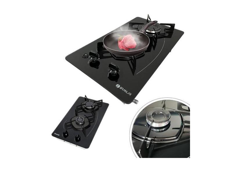 Fogão Mesa Cooktop 2 Bocas Gás Ultra Chama 127v/220v Bivolt - Braslar