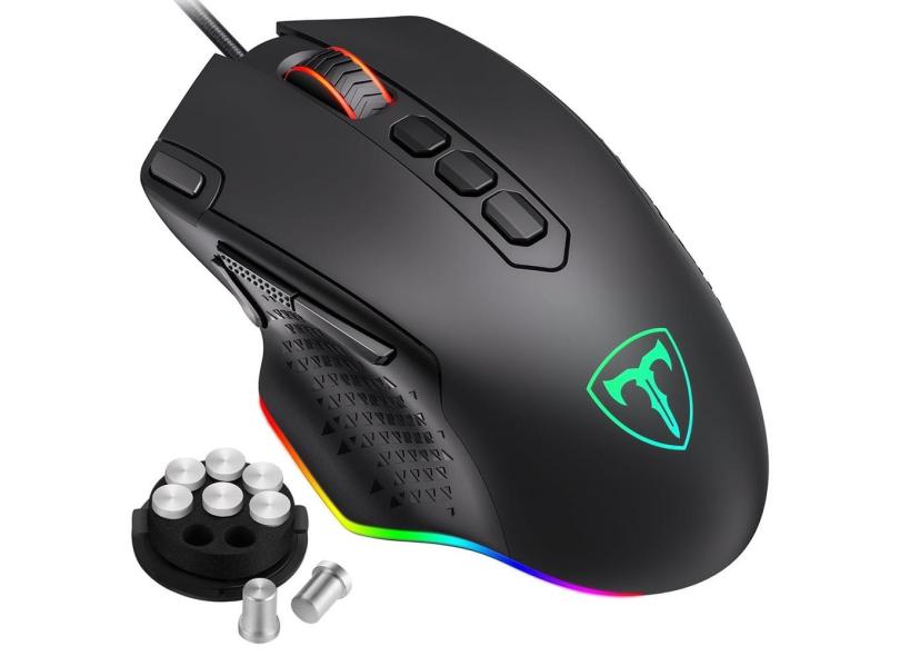 Mouse para jogos RiSophy rgb Wired 12000 dpi 10 botões