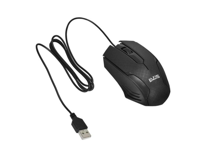 Mouse Optico Evus Mo-05 Usb 800Dpi 3 Botoes Performance Pret
