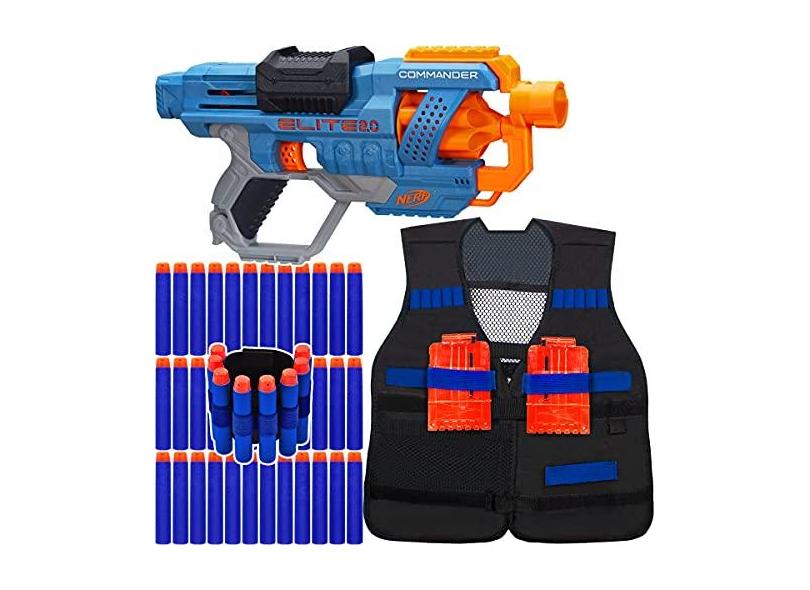 Arma Nerf Disruptor + Colete Infantil + Pulseira + 30 Dardos de