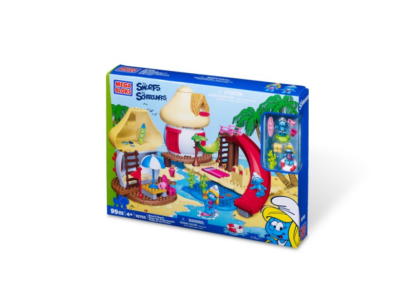 Boneco Smurfs Praia - Mega Bloks