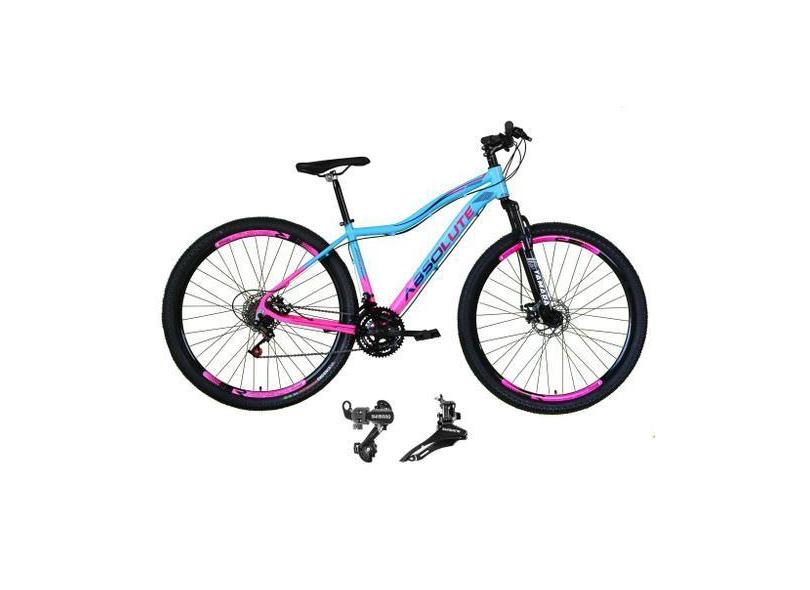 Bicicleta aro 29 Absolute Hera Alumínio 21 Marchas Câmbios Shimano Fre