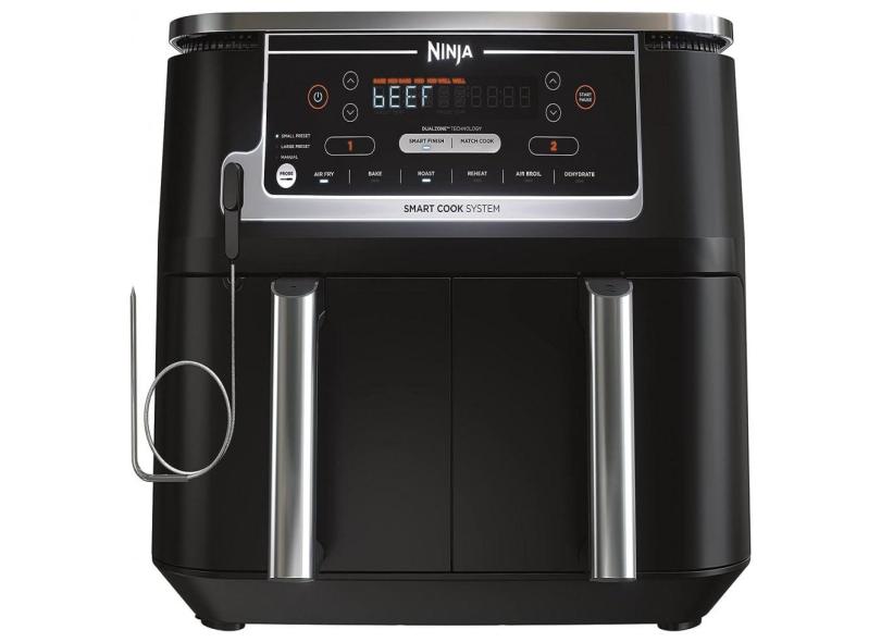 Fritadeira Eletrica Airfryer 10L De Capacidade Com Temperatura Ajustavel E Temporizador, 1690W, 110V, Ninja Dz550, Preto