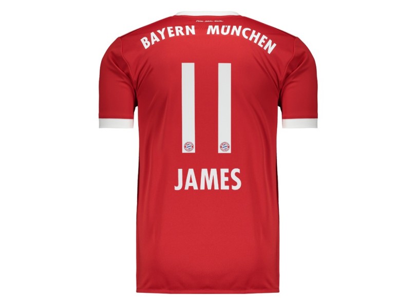 Camisa Torcedor Bayern de Munique I 2017/18 Sem Número Adidas