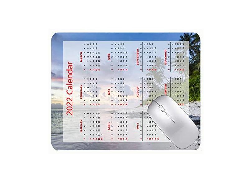 Mouse pad para jogos com design especial 2022, mouse pad para praia, pôr do sol, palmas do mar, base de borracha antiderrapante