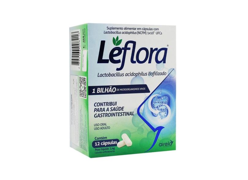 Suplemento Alimentar Leflora Lactobacilus Acidophilus 12 Cáps Airela 