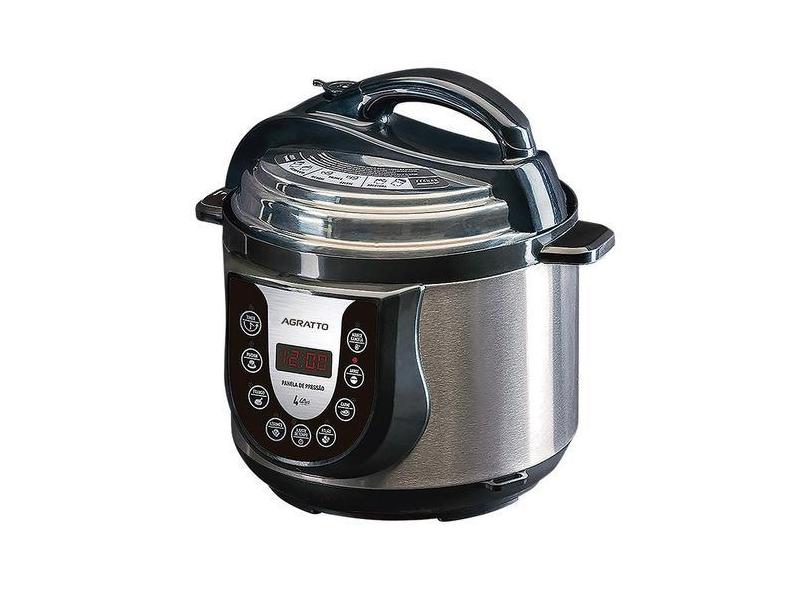 Panela Elétrica De Pressão 4l Inox Painel Digital - Agratto PED