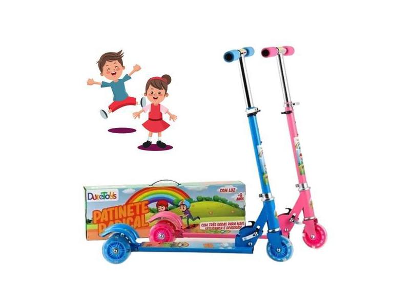 Patinete Infantil Radical 3 Rodas E Led - Dutetoys