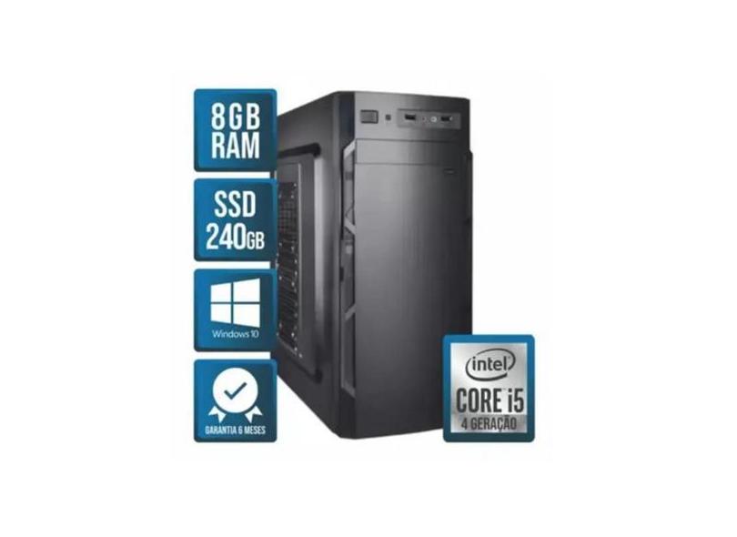 Computador Pc Cpu Core i5 4ª Geração 8gb memória Ssd 240GB - Windows 1