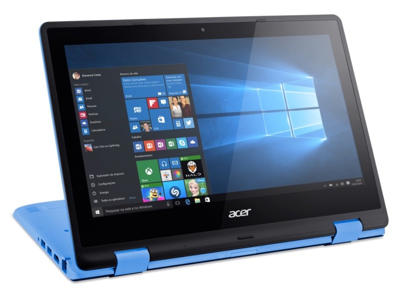 Notebook Conversível Acer Aspire R Intel Pentium N3710 4 GB de RAM 500 GB 11.6 " Touchscreen Windows 10 Home R3-131T-P7PY