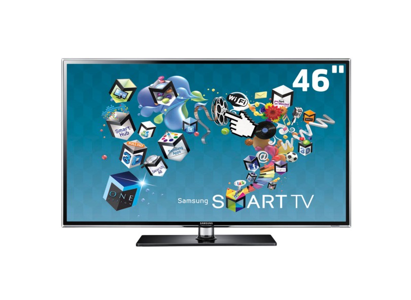 TV LED 46" Smart TV Samsung Série 6 3D Full HD 4 HDMI UN46D6400 com o