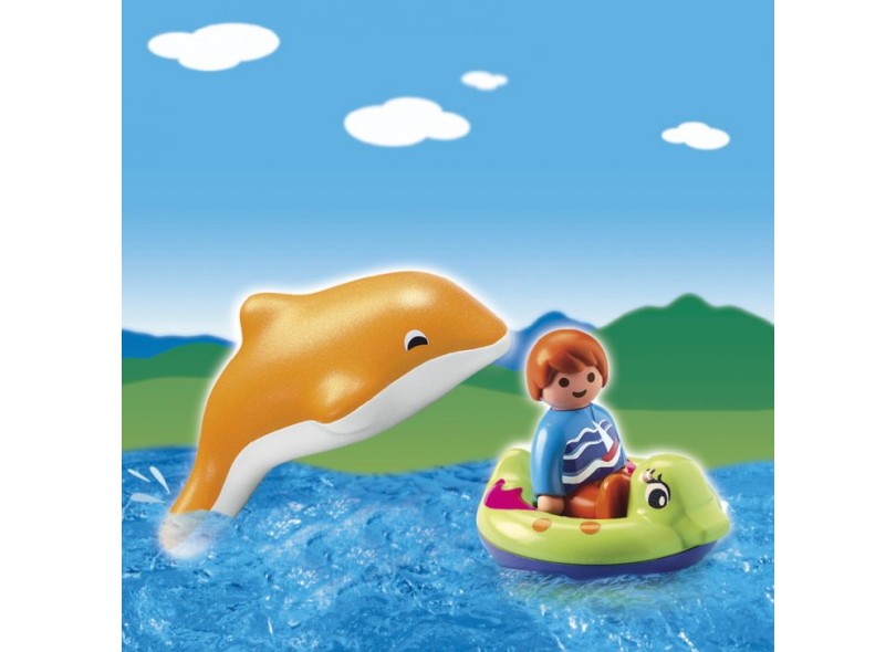 Boneco Playmobil 123 Criança com Golfinho - Sunny