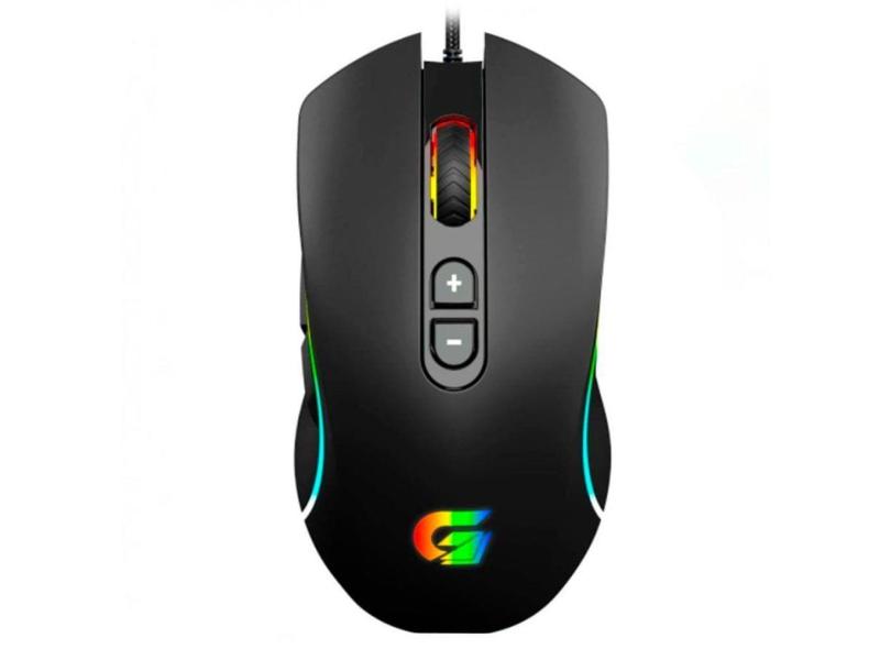 Mouse Gamer Fortrek Cruiser - 10000DPI - LED RGB - 6 Botões - 70525