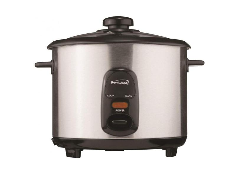 Panela de Arroz Elétrica 2L Multifuncional com Desligamento Automático, 110v, BRENTWOOD TS 15, Prateado