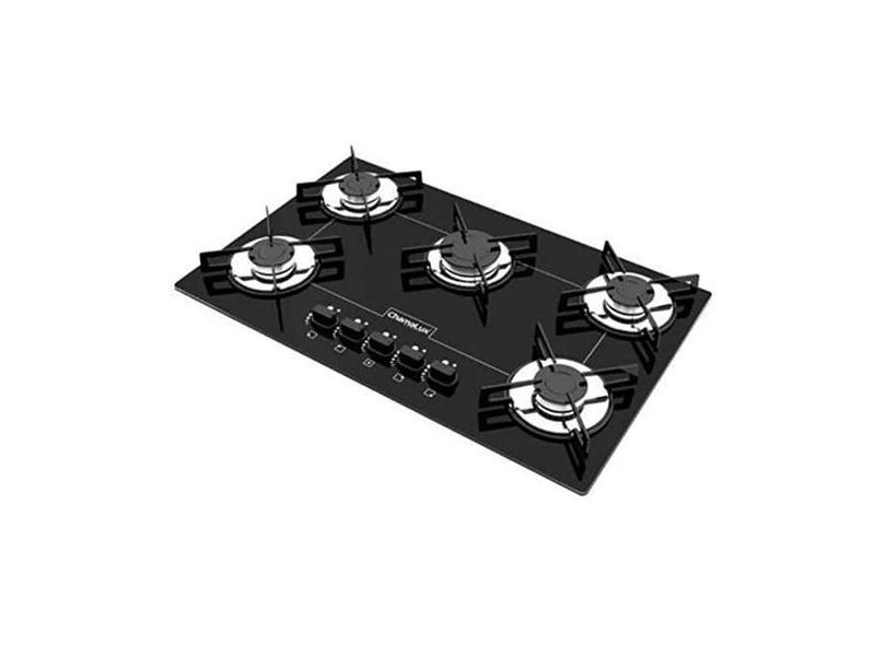 Fogão Cooktop 5 Bocas Chamalux Ultra  Chama Premium Bivolt, Preto, Biv