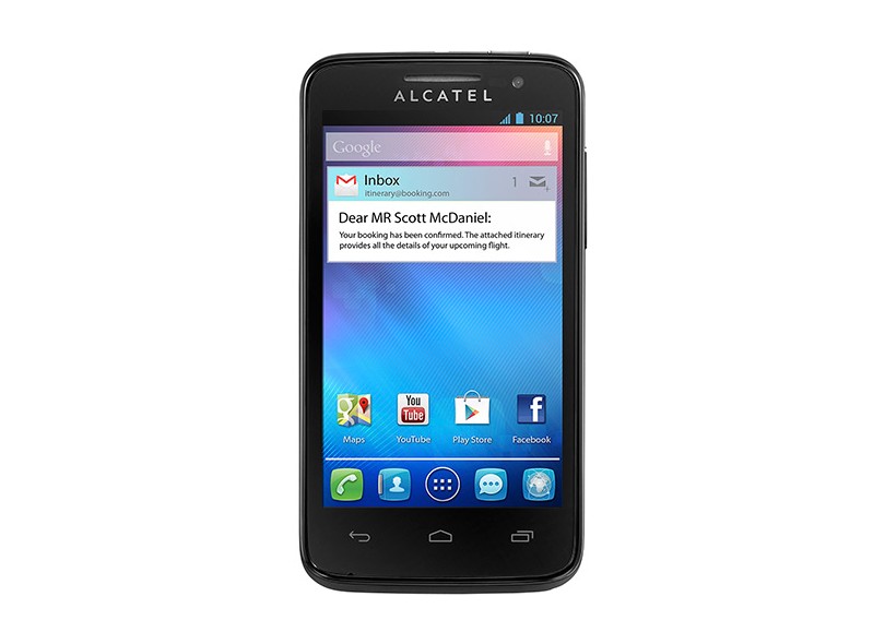 Smartphone Alcatel M'Pop Câmera 5,0 MP 2 Chips 4GB Android 4.1 (Jelly Bean) 3G Wi-Fi