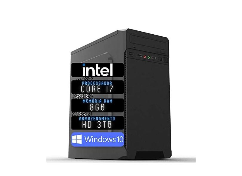 Computador 3green Desktop Intel Core i7 8GB HD 3TB Windows 10 3D-026