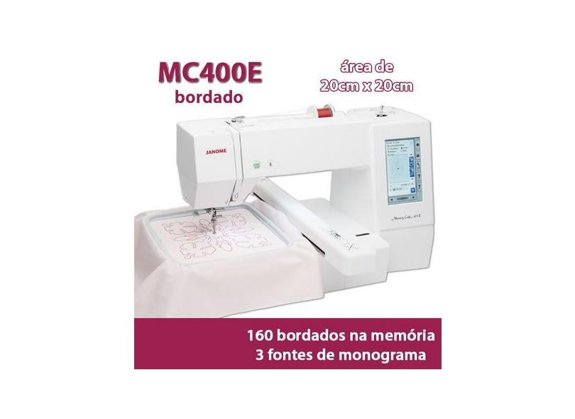 Máquina de Costura Doméstica Portátil Bordado MC400E - Janome