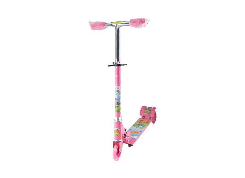 Patinete Infantil Radical 3 Rodas Com Led E Dobrável- Modelo Rosa Ou A