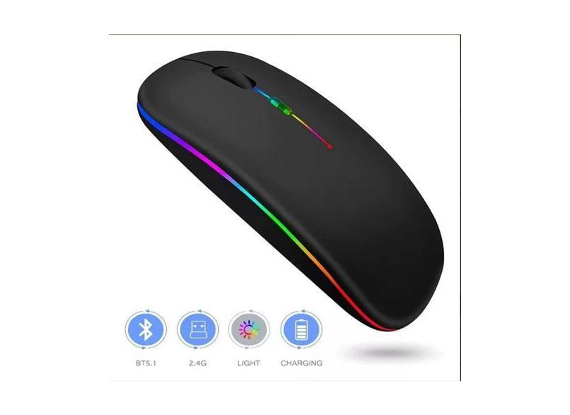 Mouse Sem Fio Recarregável Para Notebook Dell Inspiron - fam