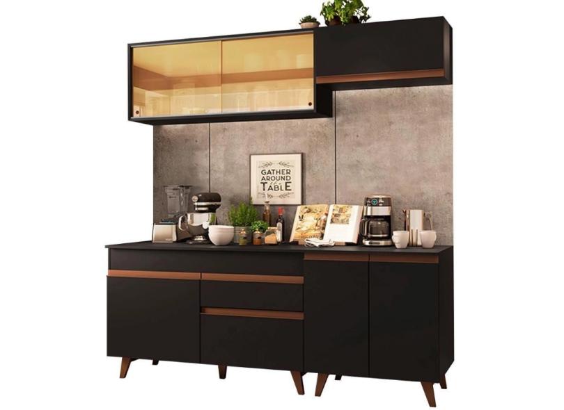 Cozinha Compacta 1 Gaveta 7 Portas Reims Madesa