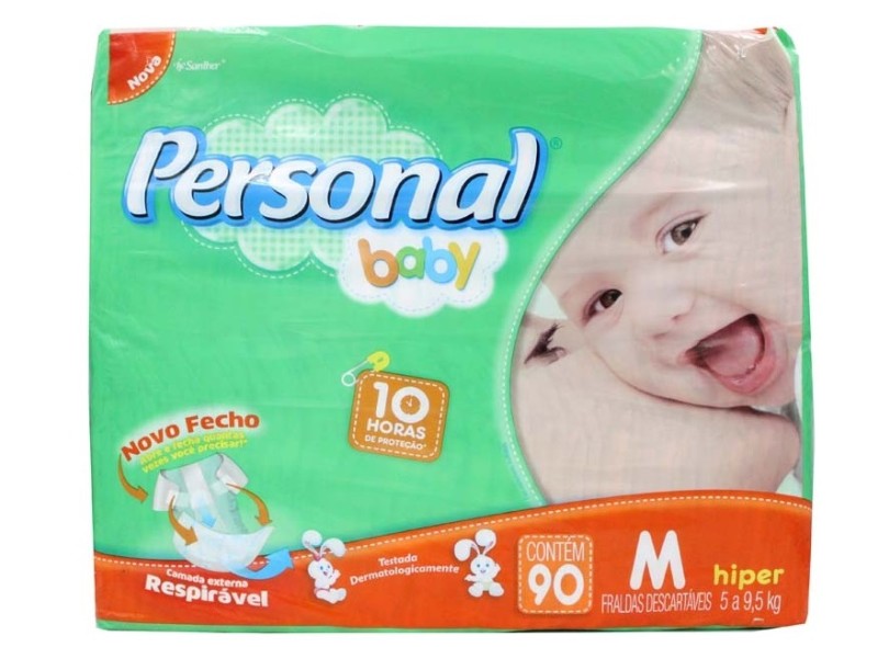 Fralda Personal Baby M Hiper 90 Und 5 - 9,5kg