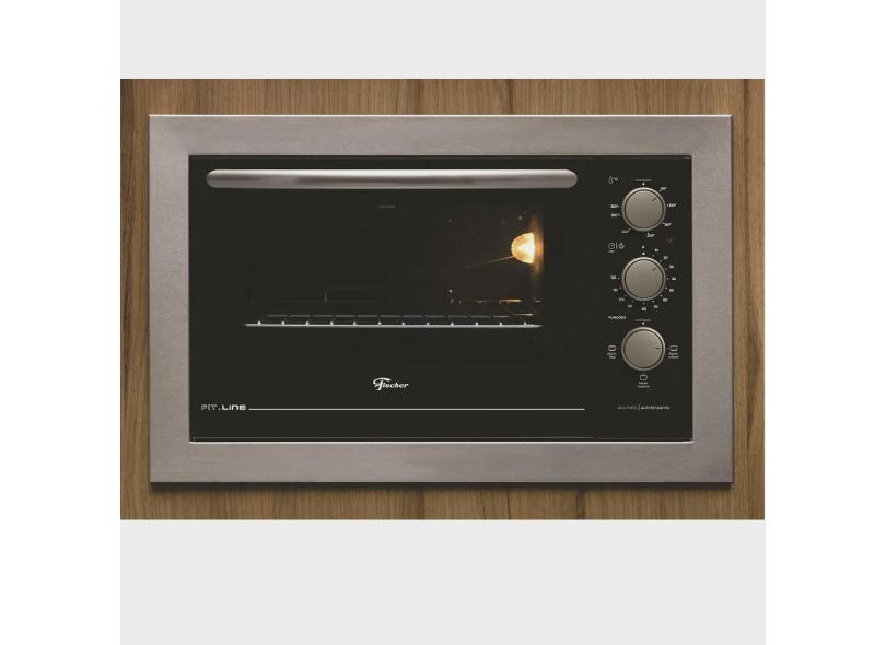 Forno de Elétrico de Embutir Fischer 48 Litros Fit Line Inox – 220 Volts