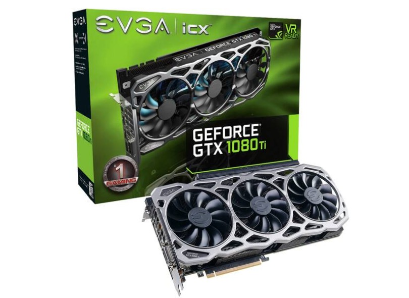 Placa de Video NVIDIA GeForce GTX 1080 Ti 11 GB GDDR5X 352 Bits EVGA 11G-P4-6696-KR