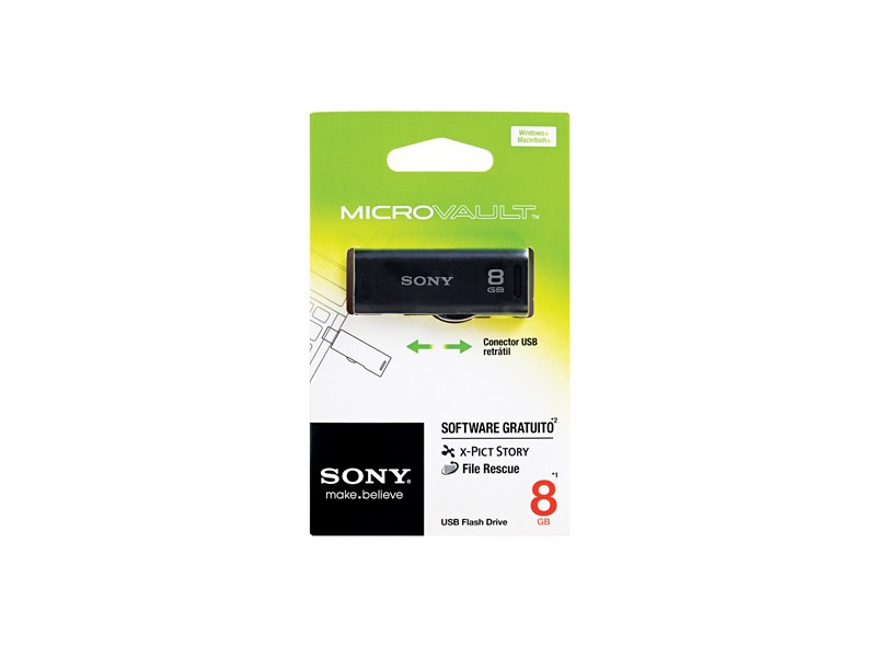 Pen Drive Sony Micro Vault 8 GB USB 2.0 USM8GV