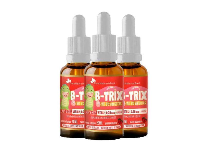 Vitamina B12 B-Trix Kids Gotas 3 X 20ml Flora Nativa Em Promoção é No ...