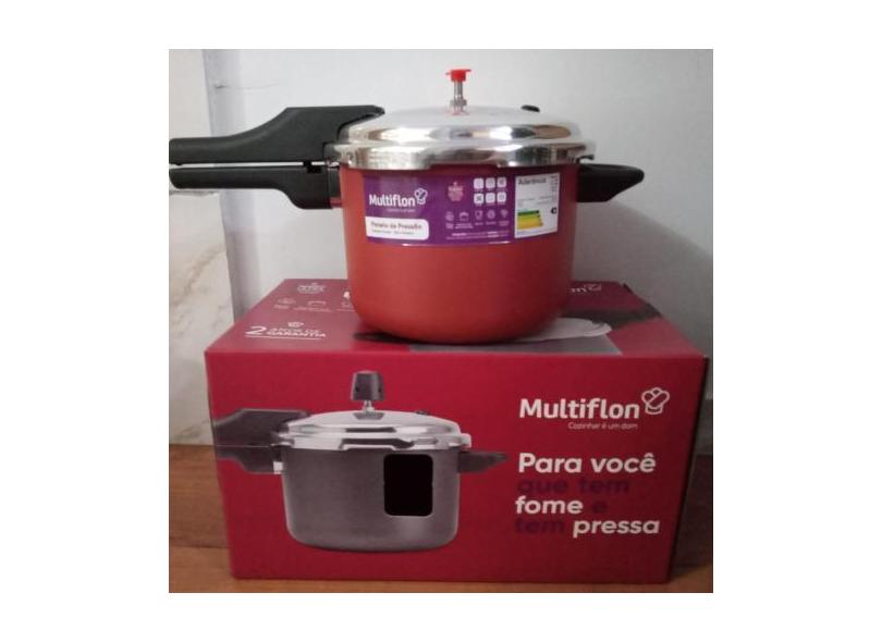 Panela De Pressão Fechamento Externo 4,5 Litros Multiflon Na Cor Preta
