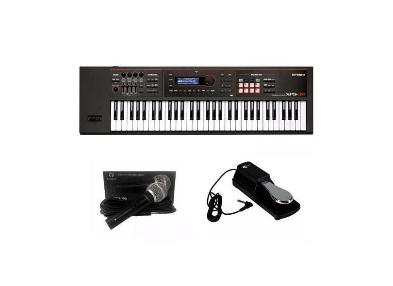 Kit Teclado Roland Xps30 Com Microfone E Pedal Sustain