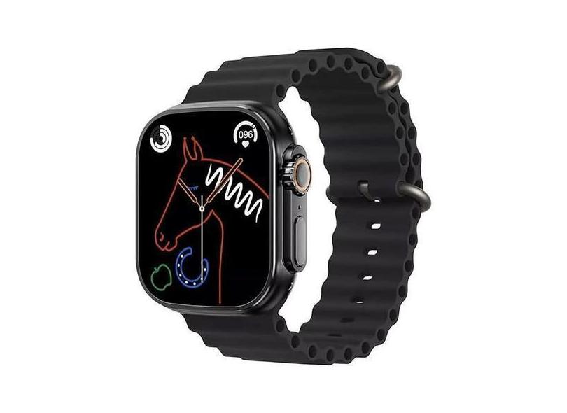 Relógio Smartwatch Inteligente Faz e Recebe Ligações BW8 Ultra Preto E
