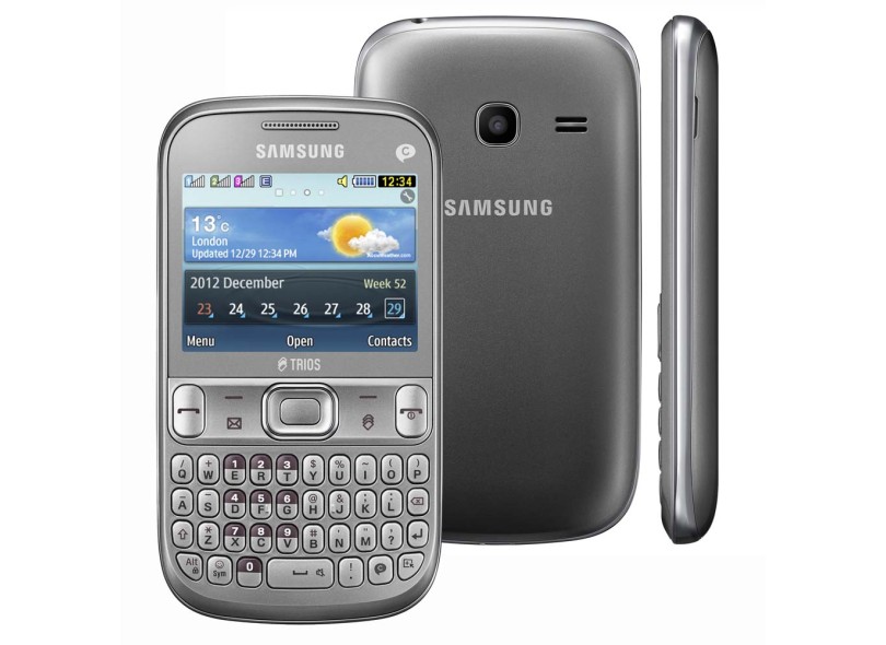 Celular Samsung Ch@t 333 Trios GT-S3333 Câmera 2,0 MP 3 Chips