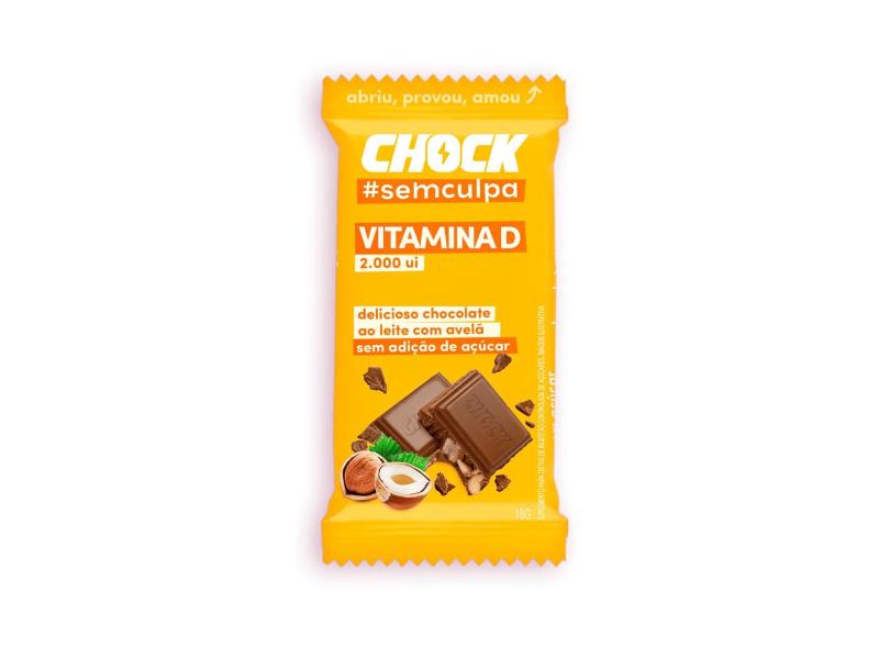 Chock Chocolate Sem Culpa Ao Leite Com Avela Vitamina D 18G