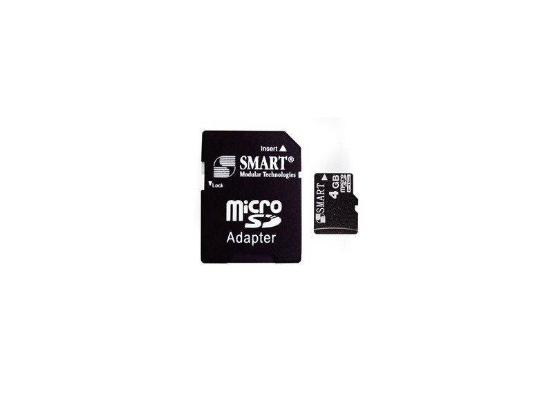 Cartão de Memória Micro SDHC com Adaptador Smart 4 GB