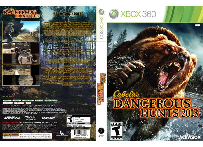 Jogo Cabela's Dangerous Hunts 2013 Activision Xbox 360