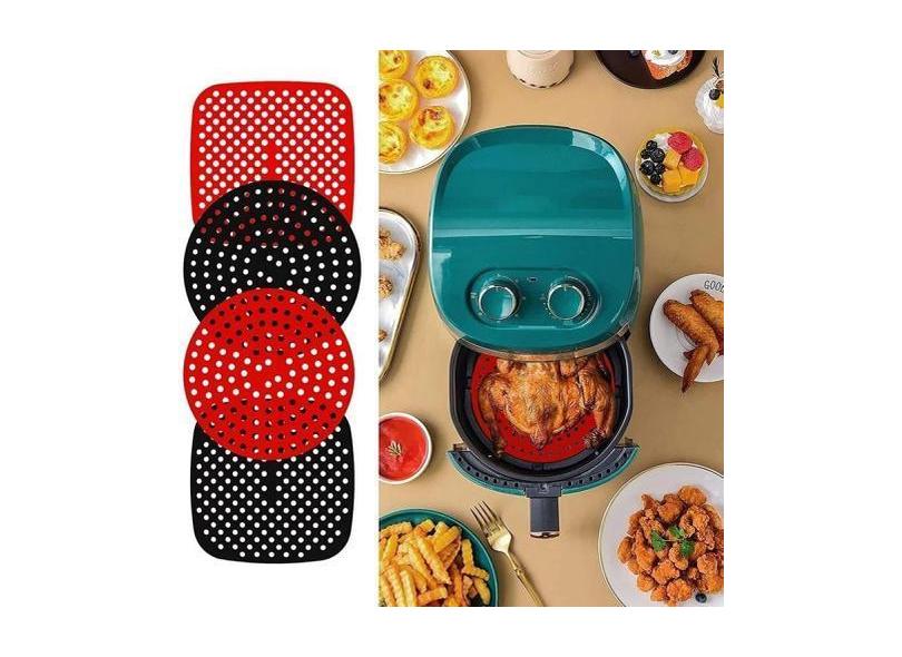 Tapete De Air Fryer Silicone Forro Para Fritadeira Elétrica P Protetor