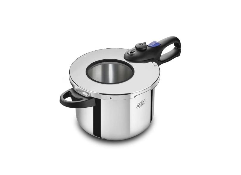 Panela De Pressão c/ Visor Inox Vizzore 6 Litros Premium Mta