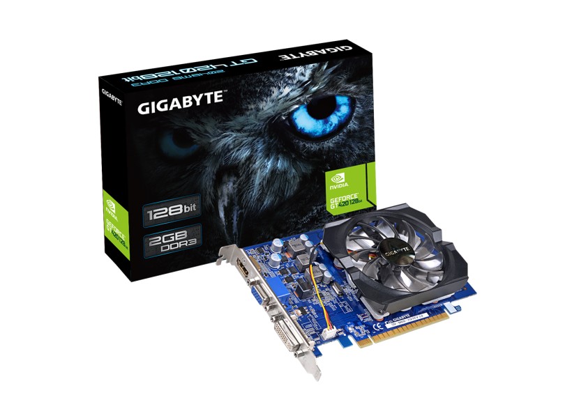 Placa de Video NVIDIA GeForce GT 420 2 GB DDR3 128 Bits Gigabyte GV-N420-2GI (rev. 3.0)
