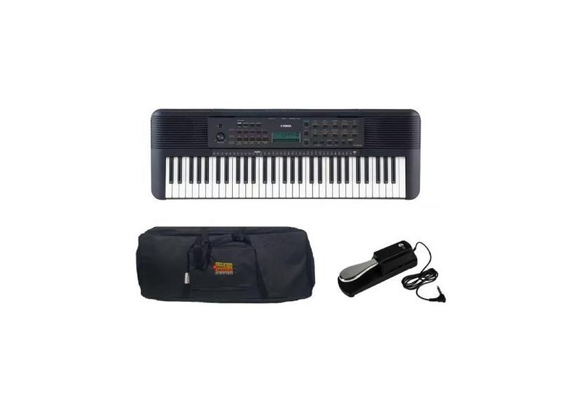 Kit Teclado Yamaha Psre273 Portátil E-273 Com Capa E Pedal