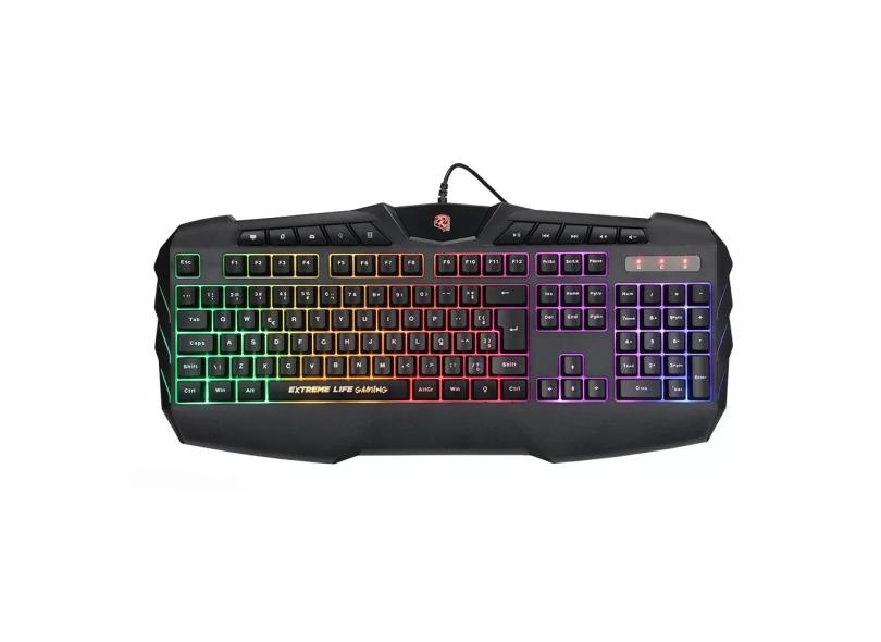 Teclado Gamer Membrana Tripla 117 Teclas iluminado Hybrid Mechanical Pulse Fire TGHMPF ELG