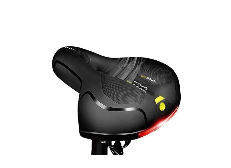 Assento de bicicleta confortável e respirável Almofada de selim de bicicleta resistente à água com dupla absorção de choque para mountain bike mountain bike