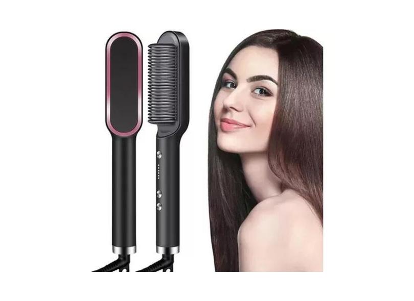 Chapinha Escova Alisadora De Cabelo Pente Elétrico Portátil - MK, Bivo