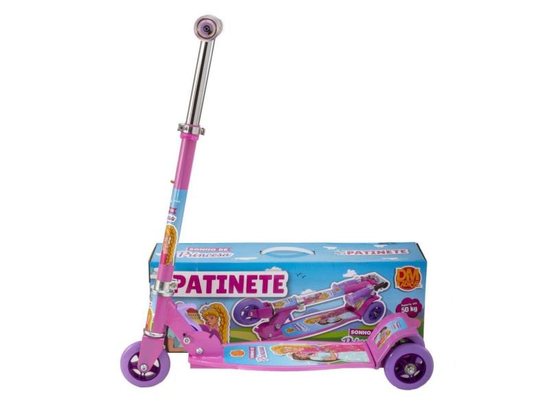 Patinete Infantil Sonho de Princesa do Castelo 4 5 6 Anos