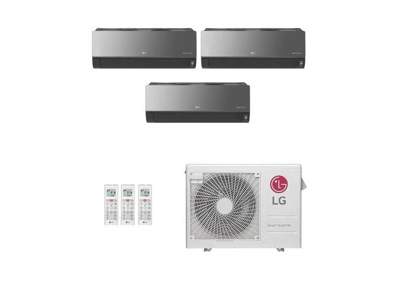 Ar-Condicionado Multi Split Inverter LG 24.000 (1x Evap HW Artcool 9.000 + 2x Evap HW Artcool 12.000) Quente/Frio 220V