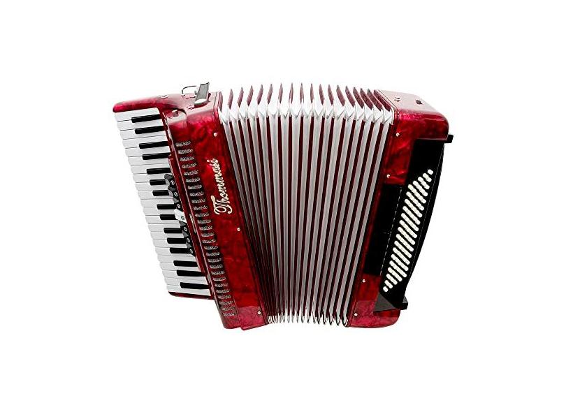 Acordeon 80 Baixos 37 Teclas TA 8009 Vermelho Thommasi